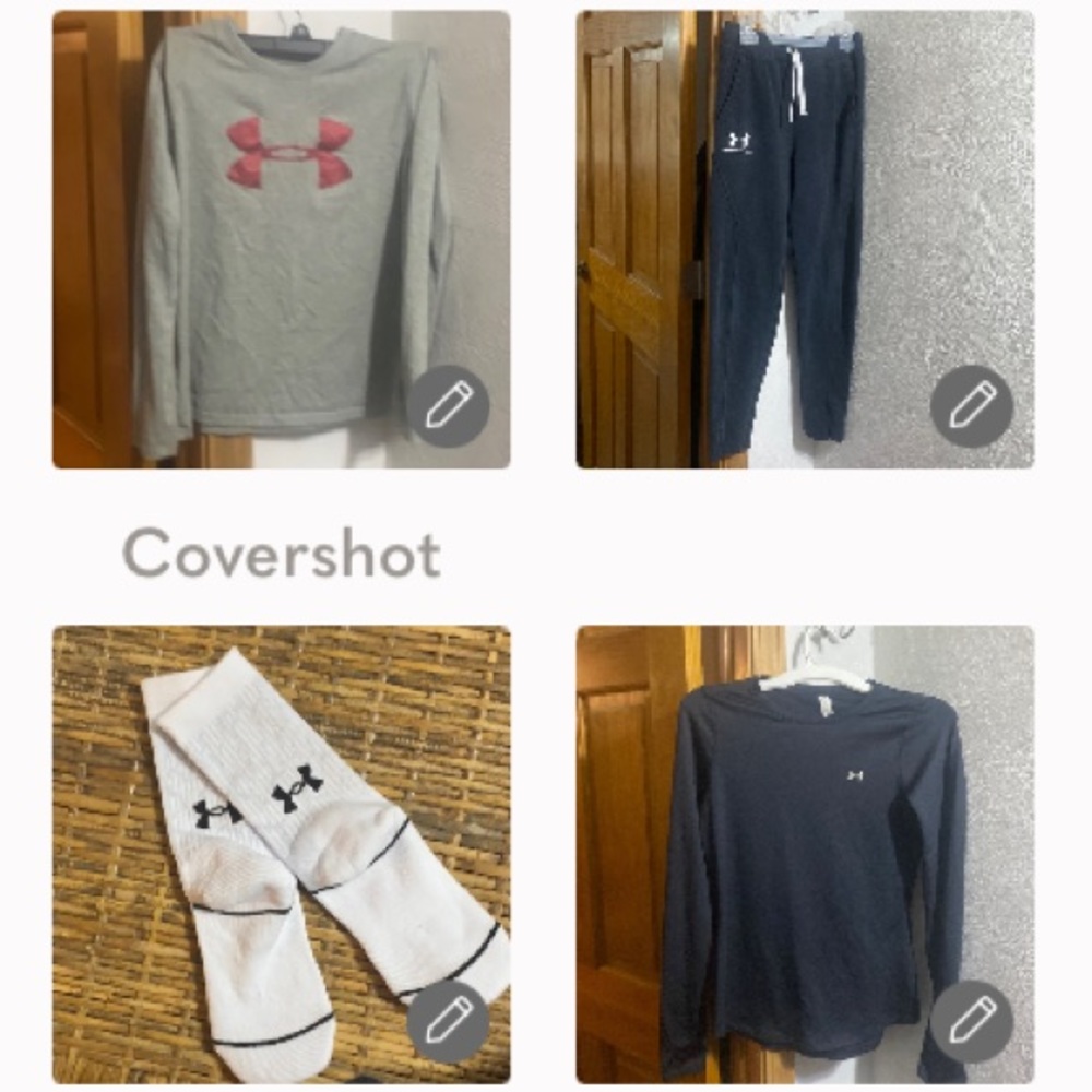 UA Outfit cold&heat gear long sleeved YSM sweats YLG🧦